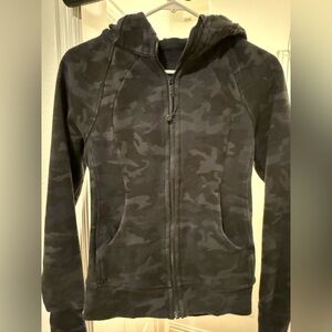Lululemon Camo Scuba Zip Hoodie Size 4